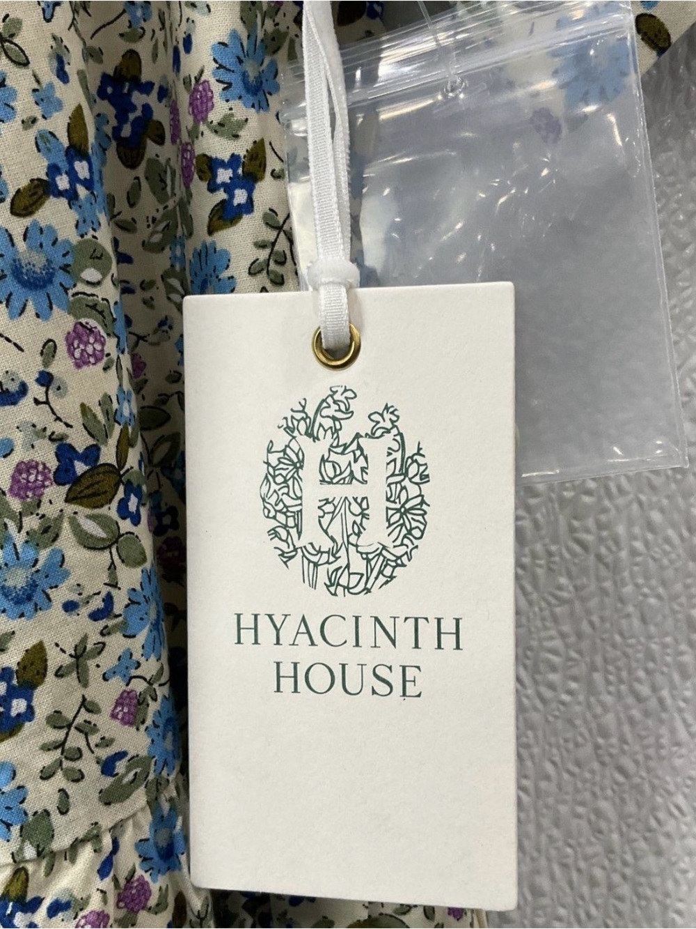 Tuckernuck Hyacinth House Quinn Dress Blue Floral Tiered NWT Coastal Preppy - Picture 8 of 8